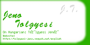 jeno tolgyesi business card